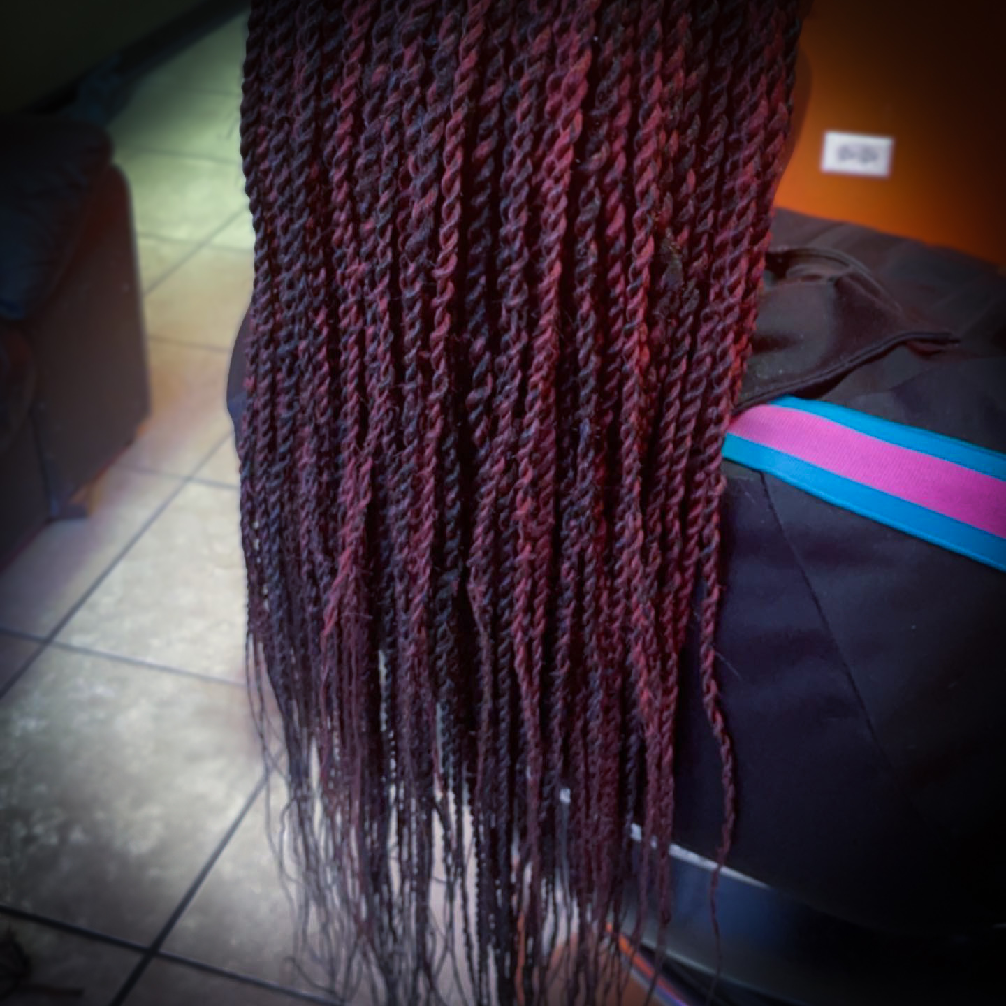Burgundy Senegalese Twists
